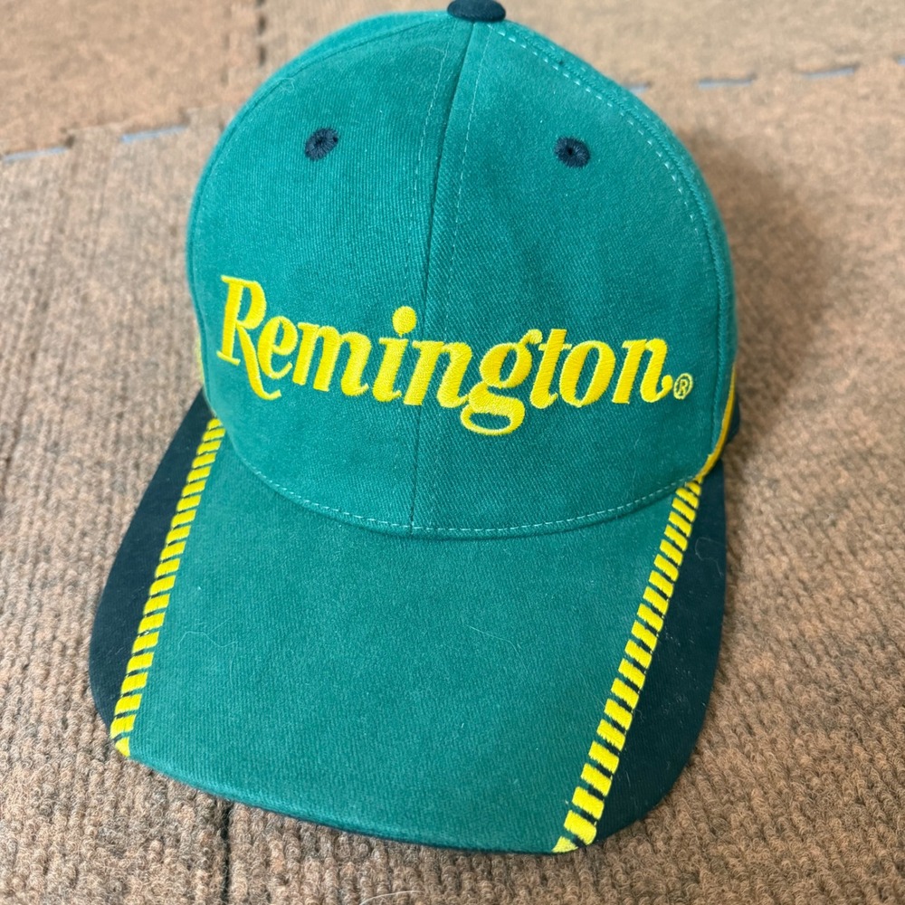 Remington Arms‎ Green Black Yellow Embroidered Logo Adjustable Baseball Hat Cap